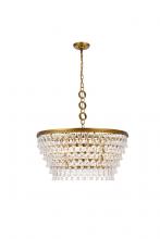 Elegant 1219D28BR/RC - Nordic 6 Lights Brass Chandelier