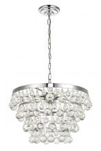 Elegant LD5016D17C - Kora Collection Pendant D17 H10.9 Lt:5 Chrome Finish