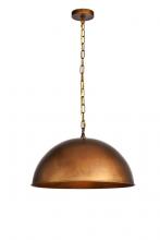 Elegant LD6013D20BR - Merce Collection Pendant D20 H12.75 Lt:1 Manual Brass Finish