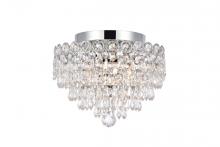 Elegant V1902F12C/RC - Century 4 Light Chrome Flush Mount Clear Royal Cut Crystal