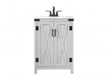 Elegant VF90224GR - 24 Inch Single Bathroom Vanity in Grey