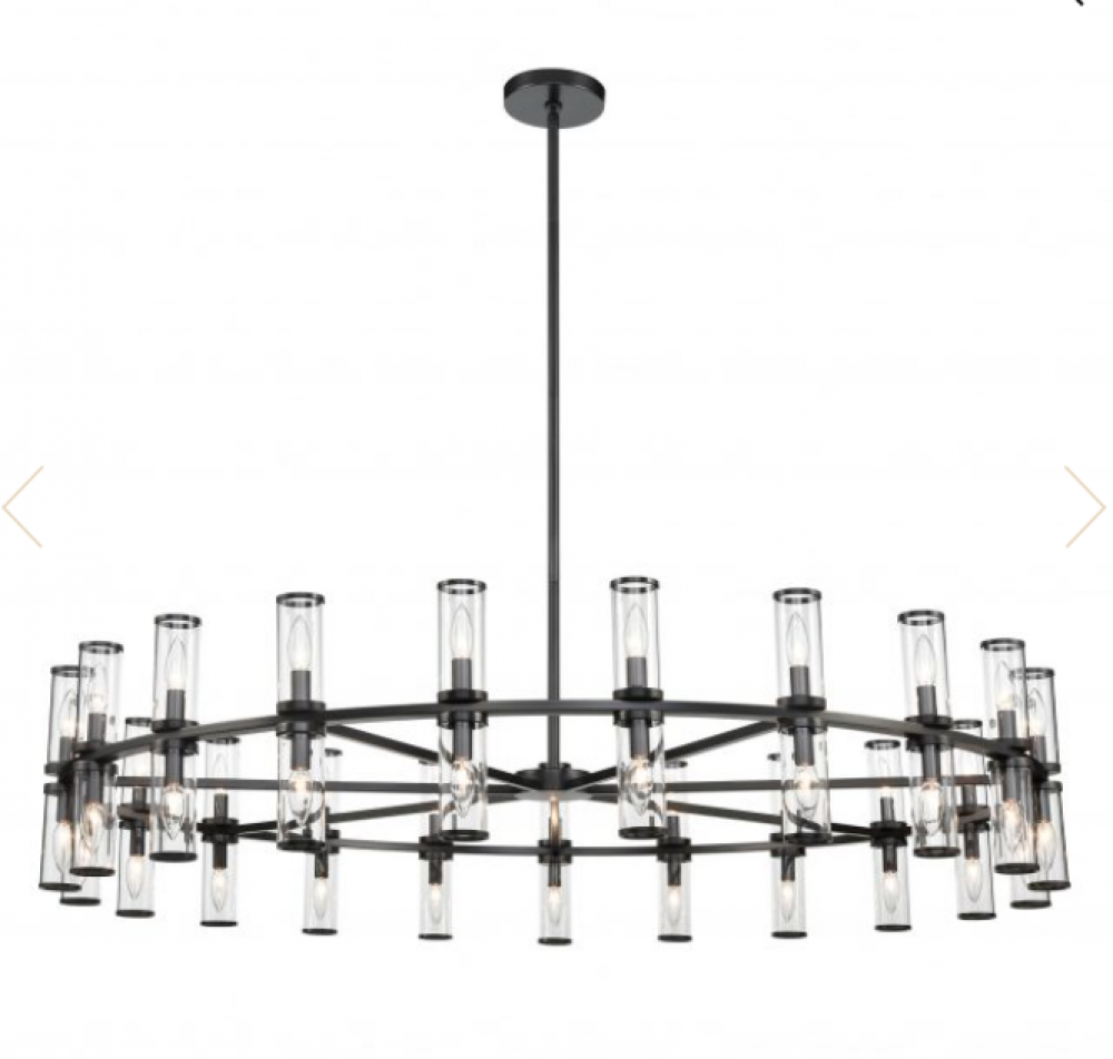 Revolve Clear Glass/Urban Bronze 42 Lights Chandeliers