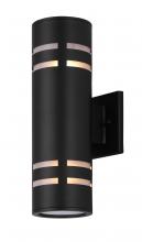 Canarm IOL256BK - Tay, 2 Lt Outdoor Down Light, Stainless Steel ,Top and Bottom Glass Diffusers, 60W Type A