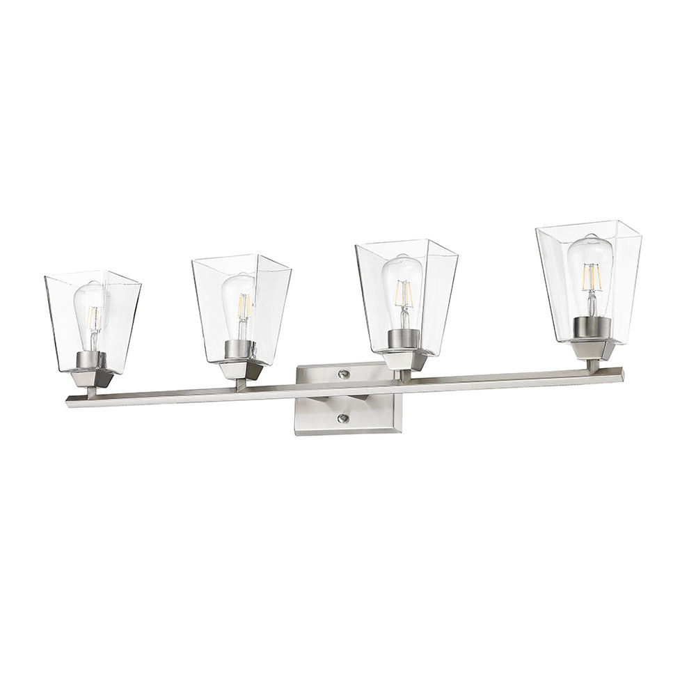 Vivio Blair 4-Light Clear Glass Vanity - NK