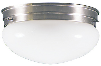 2-Light White Glass Mushroom - NK